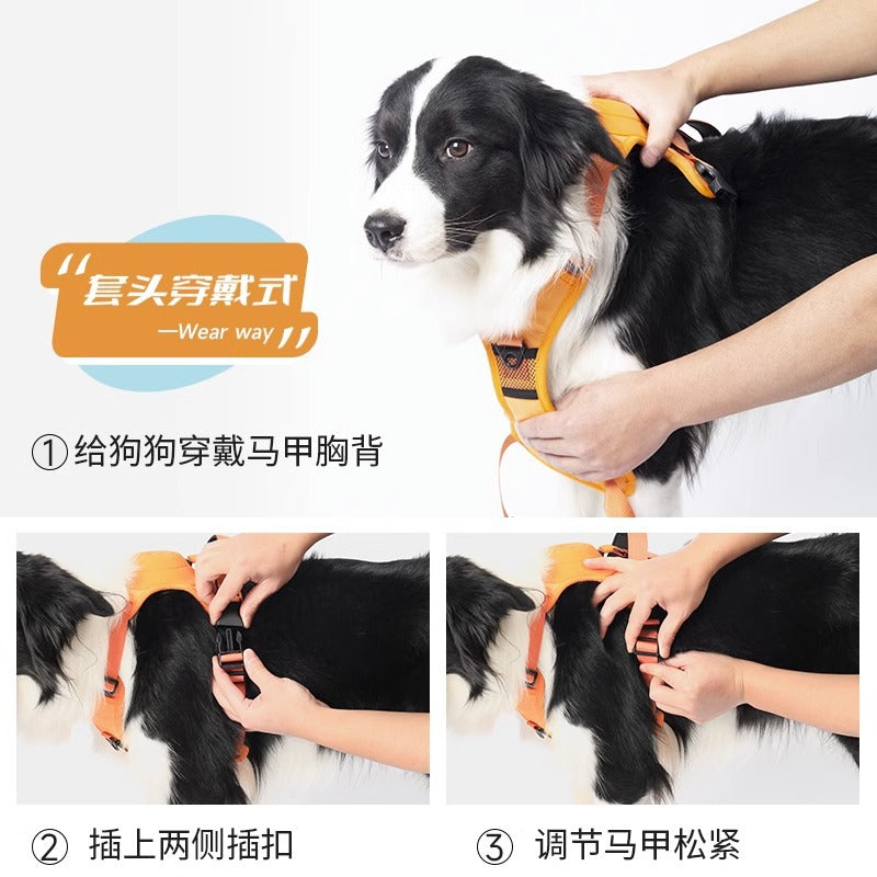 Factory Spot Wholesale Pet Amazon Dog Leash Pet Chest Harness Integrated Auto Telescopic Vest